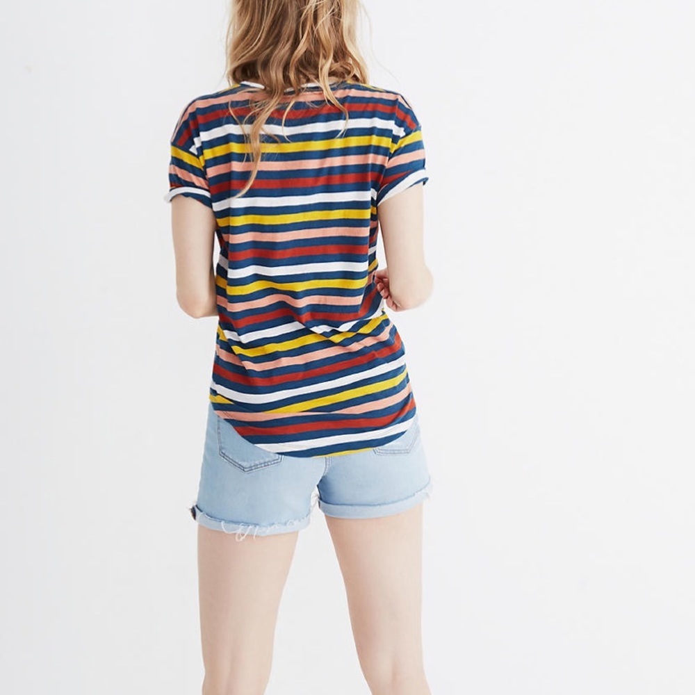 Madewell Whisper Tee in Lennie Stripe